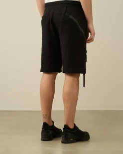 Diagonal Raised Fleece Zipped Pocket Shorts^C.P. Company Store