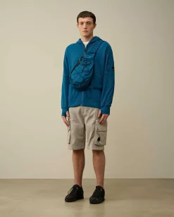 Diagonal Raised Fleece Zipped Hoodie^C.P. Company Cheap