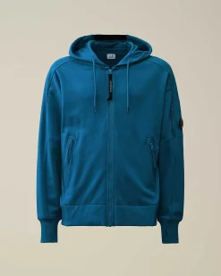 Diagonal Raised Fleece Zipped Hoodie^C.P. Company Cheap