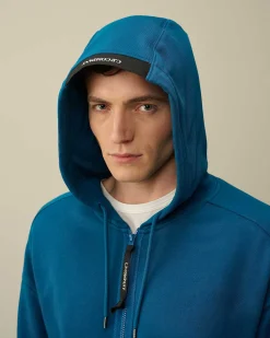 Diagonal Raised Fleece Zipped Hoodie^C.P. Company Cheap