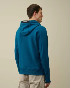 Diagonal Raised Fleece Zipped Hoodie^C.P. Company Cheap