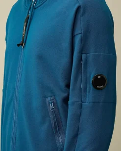 Diagonal Raised Fleece Zipped Hoodie^C.P. Company Cheap