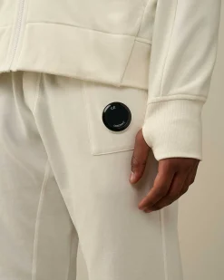 Diagonal Raised Fleece Zipped Hoodie^C.P. Company Store