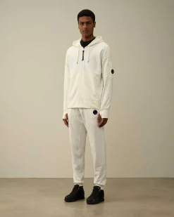 Diagonal Raised Fleece Zipped Hoodie^C.P. Company Store