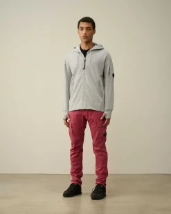 Diagonal Raised Fleece Zipped Hoodie^C.P. Company Hot