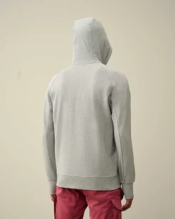 Diagonal Raised Fleece Zipped Hoodie^C.P. Company Hot