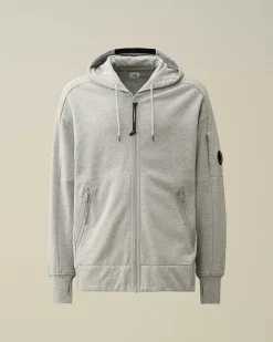 Diagonal Raised Fleece Zipped Hoodie^C.P. Company Hot