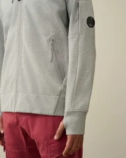 Diagonal Raised Fleece Zipped Hoodie^C.P. Company Hot