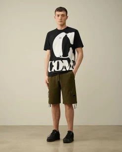 Diagonal Raised Fleece Zipped Pocket Shorts^C.P. Company Cheap