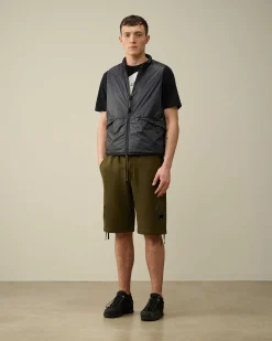 Diagonal Raised Fleece Zipped Pocket Shorts^C.P. Company Cheap