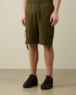 Diagonal Raised Fleece Zipped Pocket Shorts^C.P. Company Cheap
