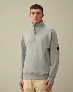 Diagonal Raised Fleece Zipped Sweatshirt^C.P. Company Online