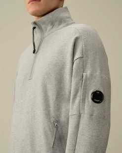 Diagonal Raised Fleece Zipped Sweatshirt^C.P. Company Online