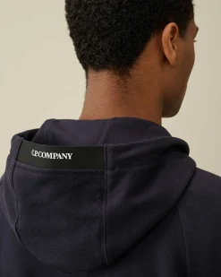 Diagonal Raised Fleece Zipped Hoodie^C.P. Company Cheap