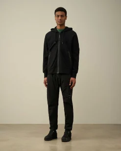 Diagonal Raised Fleece Zipped Hoodie^C.P. Company Store