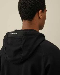 Diagonal Raised Fleece Zipped Hoodie^C.P. Company Store