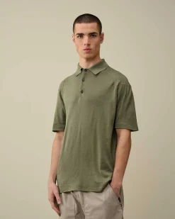 Filo Di Scozia Knitted Polo Shirt^C.P. Company Fashion