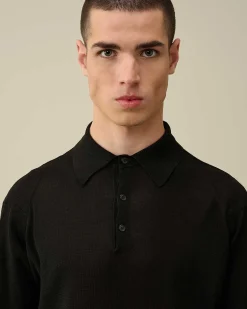 Filo Di Scozia Knitted Polo Shirt^C.P. Company Cheap