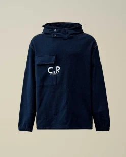 Indigo Fleece Hoodie^C.P. Company Hot