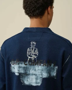 Indigo Fleece Sweatshirt^C.P. Company Discount