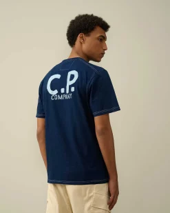 Indigo Jersey T-Shirt^C.P. Company Clearance