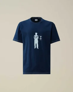 Indigo Jersey T-Shirt^C.P. Company Clearance