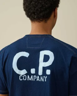 Indigo Jersey T-Shirt^C.P. Company Clearance
