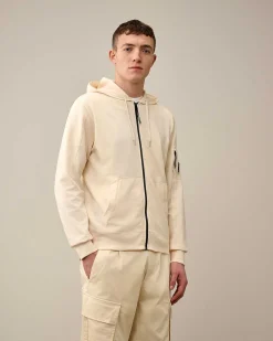 Light Fleece Zipped Hoodie^C.P. Company Store
