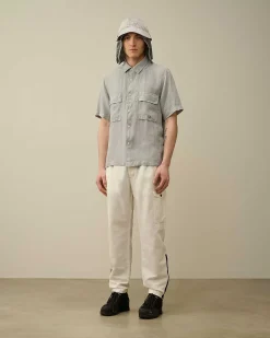 Linen Short Sleeved Shirt^C.P. Company Clearance