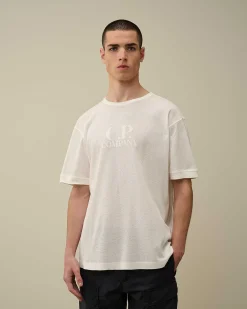 Piquet Waffle Logo T-Shirt^C.P. Company Clearance