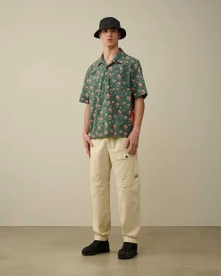 Popeline Sponged Print Shirt^C.P. Company Sale