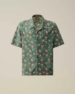 Popeline Sponged Print Shirt^C.P. Company Sale