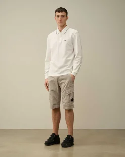 Stretch Piquet Regular Long Sleeved Polo Shirt^C.P. Company Online