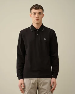 Stretch Piquet Regular Long Sleeved Polo Shirt^C.P. Company Clearance