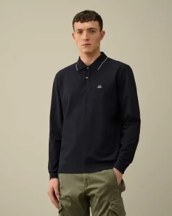 Stretch Piquet Regular Long Sleeved Polo Shirt^C.P. Company Best