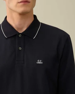 Stretch Piquet Regular Long Sleeved Polo Shirt^C.P. Company Best