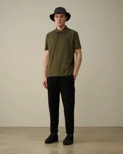 Stretch Piquet Regular Striped Collar Polo Shirt^C.P. Company Best Sale