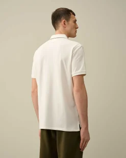 Stretch Piquet Regular Striped Collar Polo Shirt^C.P. Company New