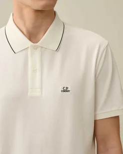 Stretch Piquet Regular Striped Collar Polo Shirt^C.P. Company New
