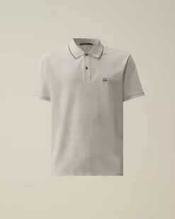 Stretch Piquet Regular Striped Collar Polo Shirt^C.P. Company Flash Sale