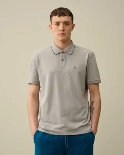 Stretch Piquet Regular Striped Collar Polo Shirt^C.P. Company Flash Sale