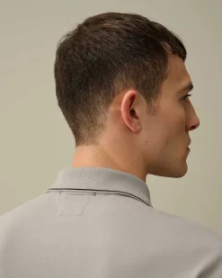 Stretch Piquet Regular Striped Collar Polo Shirt^C.P. Company Flash Sale