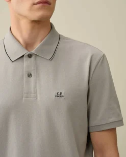 Stretch Piquet Regular Striped Collar Polo Shirt^C.P. Company Flash Sale