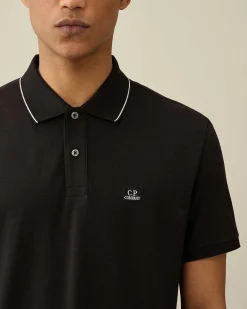 Stretch Piquet Regular Striped Collar Polo Shirt^C.P. Company Fashion