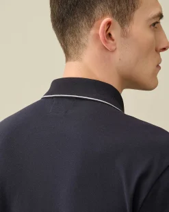 Stretch Piquet Regular Striped Collar Polo Shirt^C.P. Company Clearance