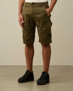 Stretch Sateen Cargo Shorts^C.P. Company Best Sale