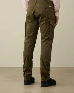 Stretch Sateen Ergonomic Logo Cargo Pants^C.P. Company Hot