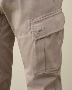 Stretch Sateen Ergonomic Logo Cargo Pants^C.P. Company Sale