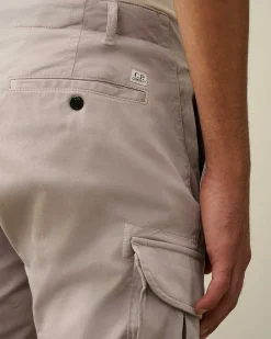 Stretch Sateen Ergonomic Logo Cargo Pants^C.P. Company Sale