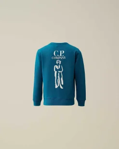 U16 Basic Fleece Logo Sweatshirt^C.P. Company Outlet